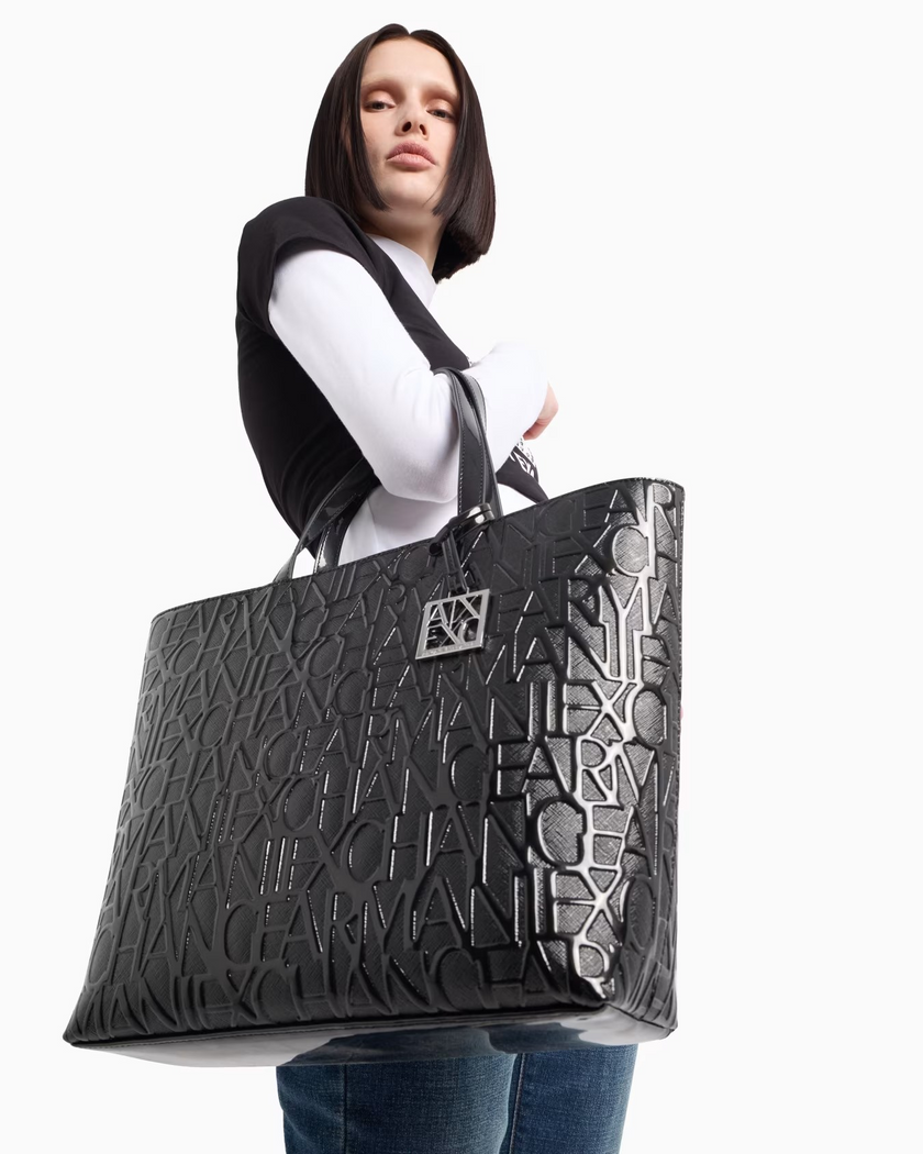 ARMANI EXCHANGE Shopper con Zip Lucido