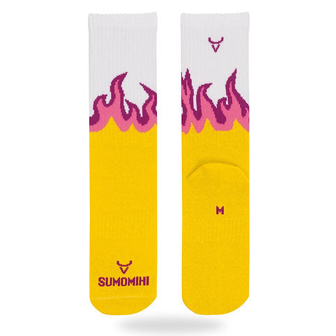 CALZINI FLAME YELLOW-WHITE SOCK