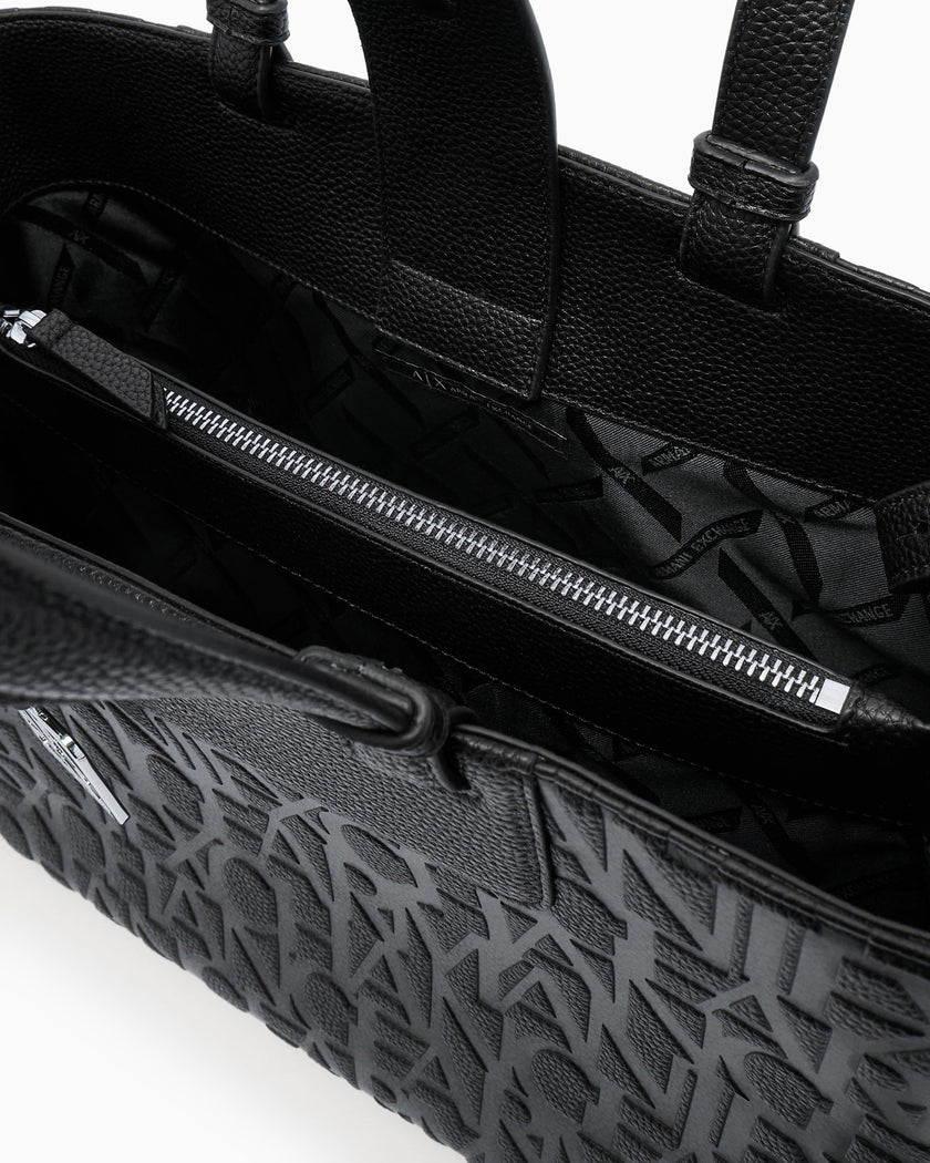 ARMANI EXCHANGE Borsa a mano con logo allover