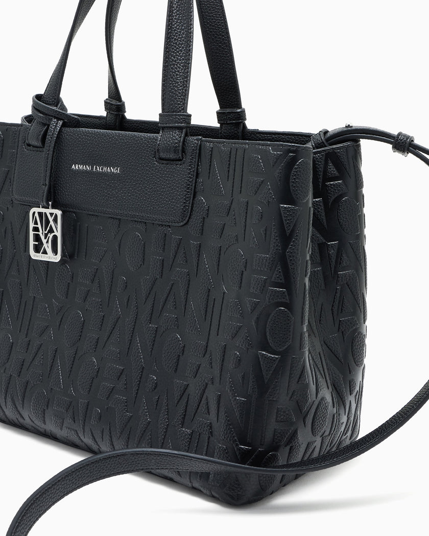 ARMANI EXCHANGE Borsa a mano con logo allover