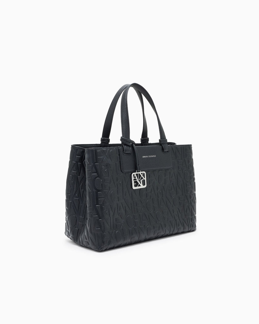 ARMANI EXCHANGE Borsa a mano con logo allover