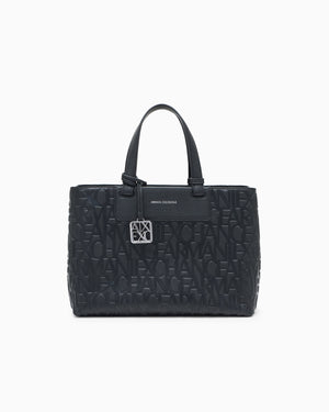 ARMANI EXCHANGE Borsa a mano con logo allover