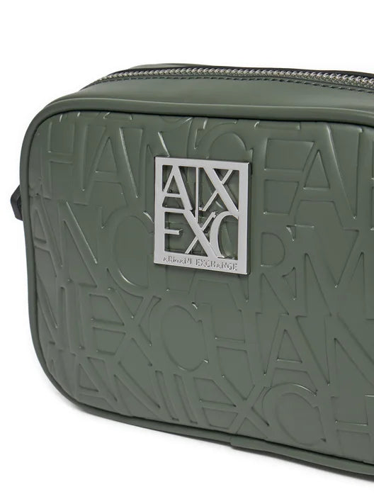 ARMANI EXCHANGE BORSA A TRACOLLA CON FRONTE CON PATTERN LOGO ALLOVER