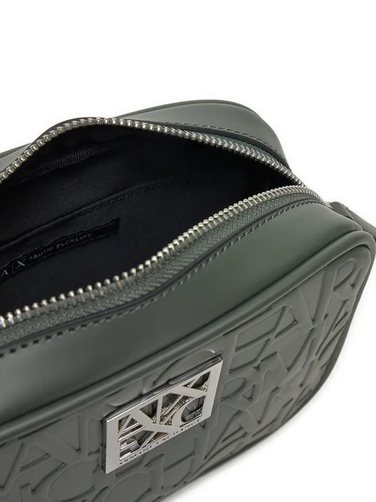 ARMANI EXCHANGE BORSA A TRACOLLA CON FRONTE CON PATTERN LOGO ALLOVER