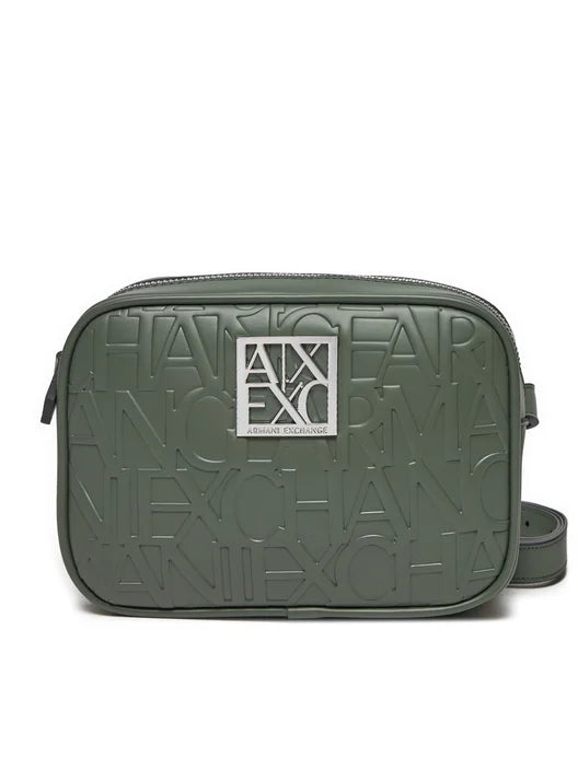 ARMANI EXCHANGE BORSA A TRACOLLA CON FRONTE CON PATTERN LOGO ALLOVER