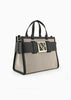 Armani Exchange Tote bag con inserti a contrasto e maxi logo