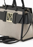 Armani Exchange Tote bag con inserti a contrasto e maxi logo