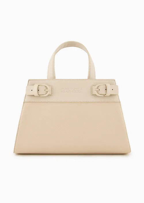 Armani Exchange Tote bag media con fibbie laterali